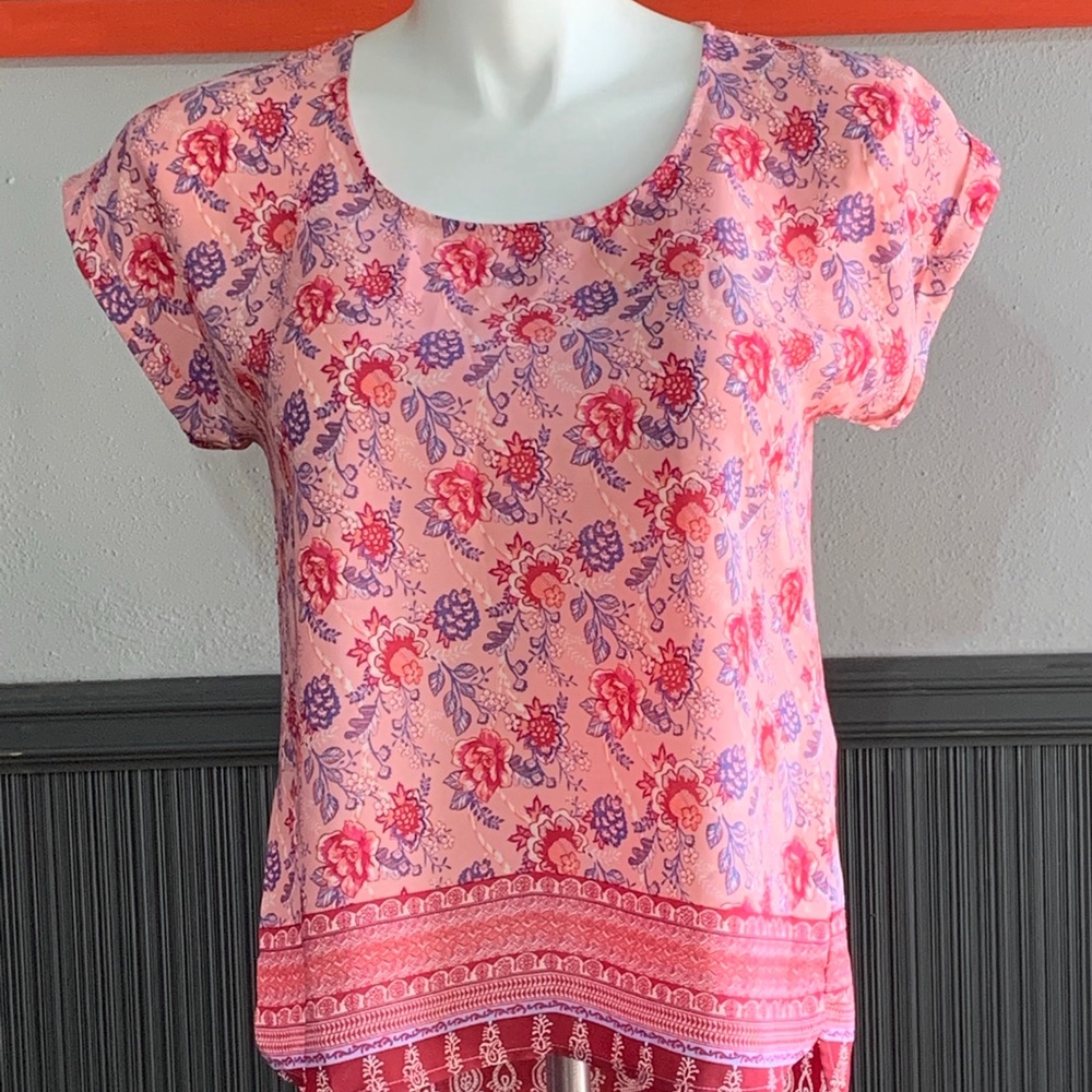 Pink Rose Blouse SZ - L